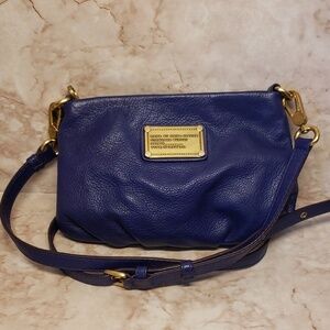 Marc Jacobs small purple pebble leather crossbody bag